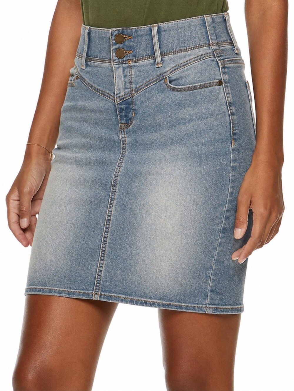 Apt. 9 Light Wash Denim Mini Skirt — Size 12